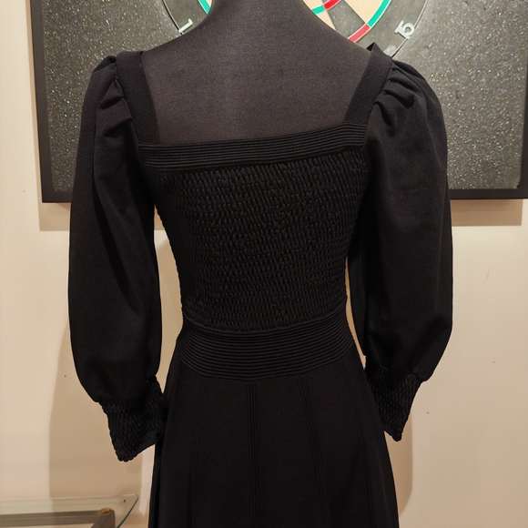 Sandro Black Puff Sleeve Dress - Picture 12 of 16